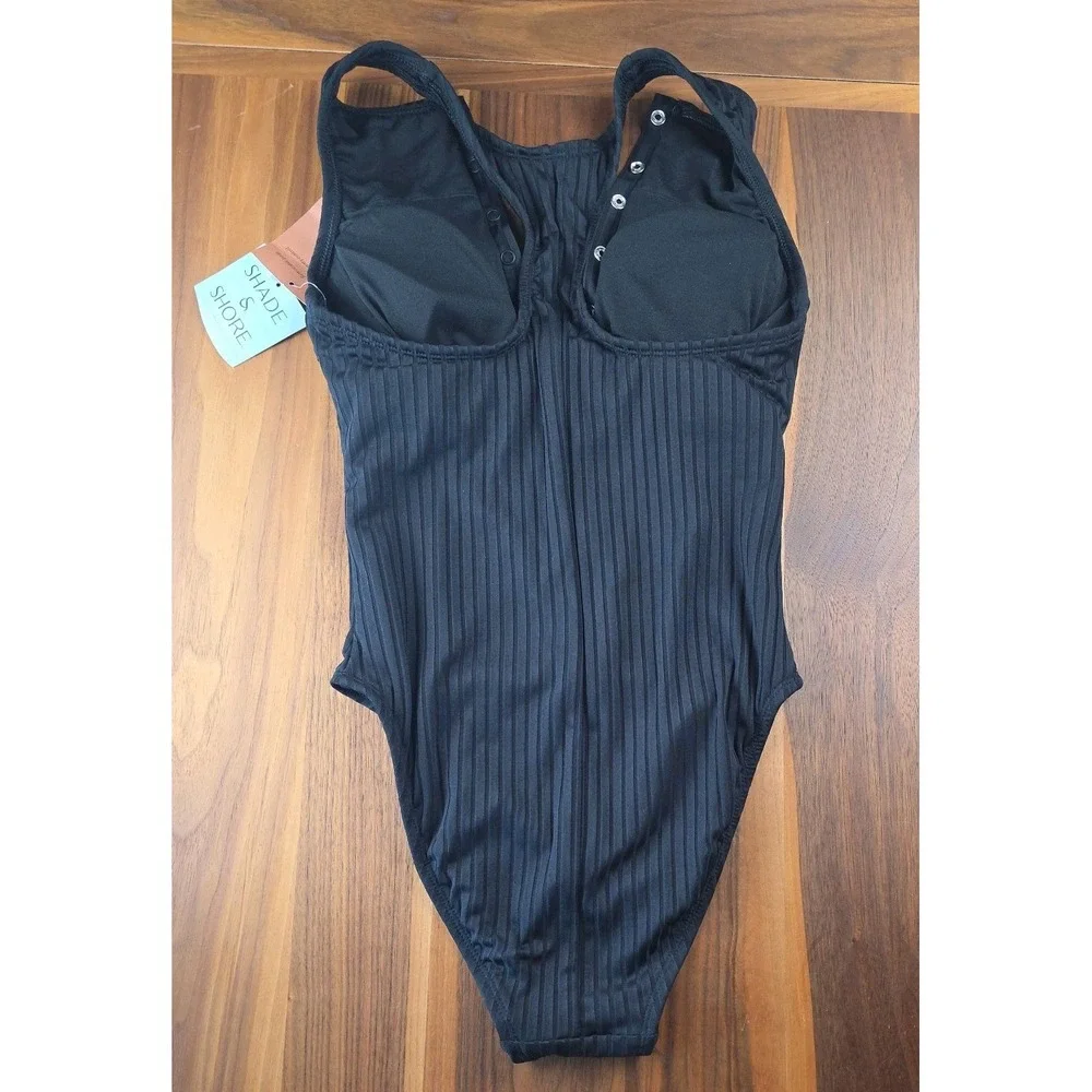 Women's Ribbed One Piece Swimsuit - Shade & Shore SZ XS (273)